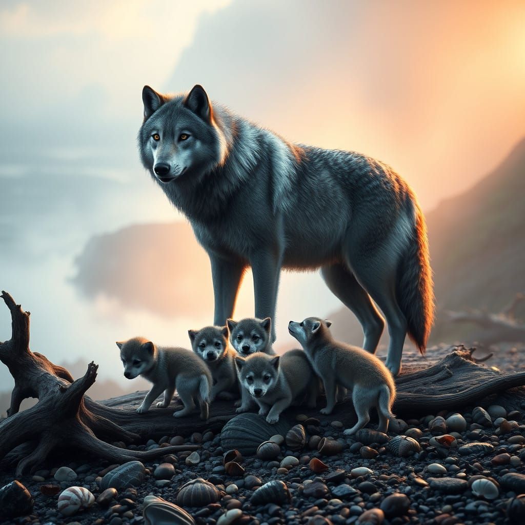 Majestic Mother Wolf Surveys Her Fabled West Coast Domain