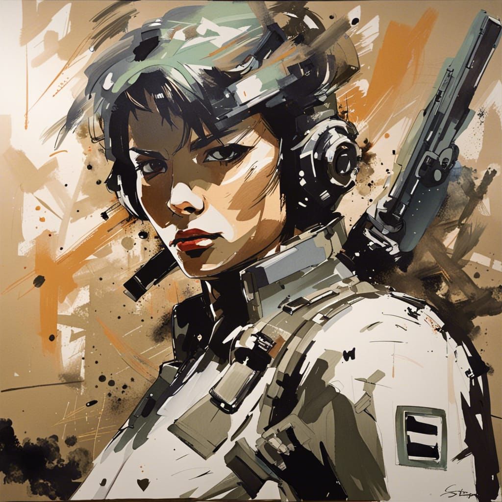 Starbuck Gouache Painting in Shinkawa Style
