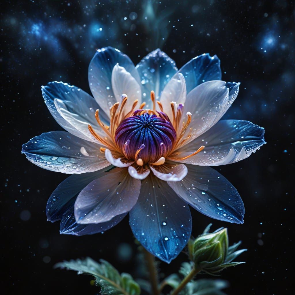 Luminous Galaxy Bloom in Ethereal Hues