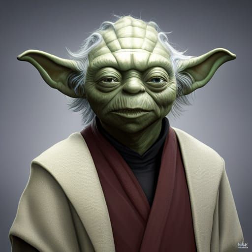 Detailed Portrait of Yoda in Unreal Engine 5