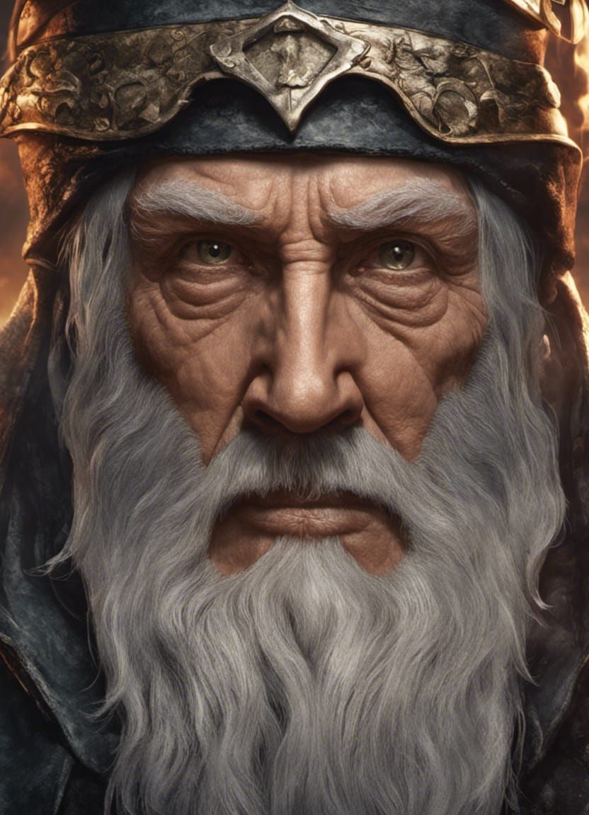 Eldritch Old Man Portrait in Dark Fantasy Style