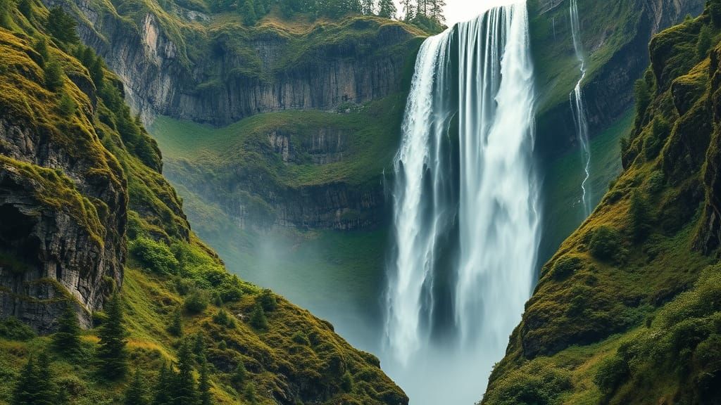 Sutherland Falls New Zealand Fantasy Artwork