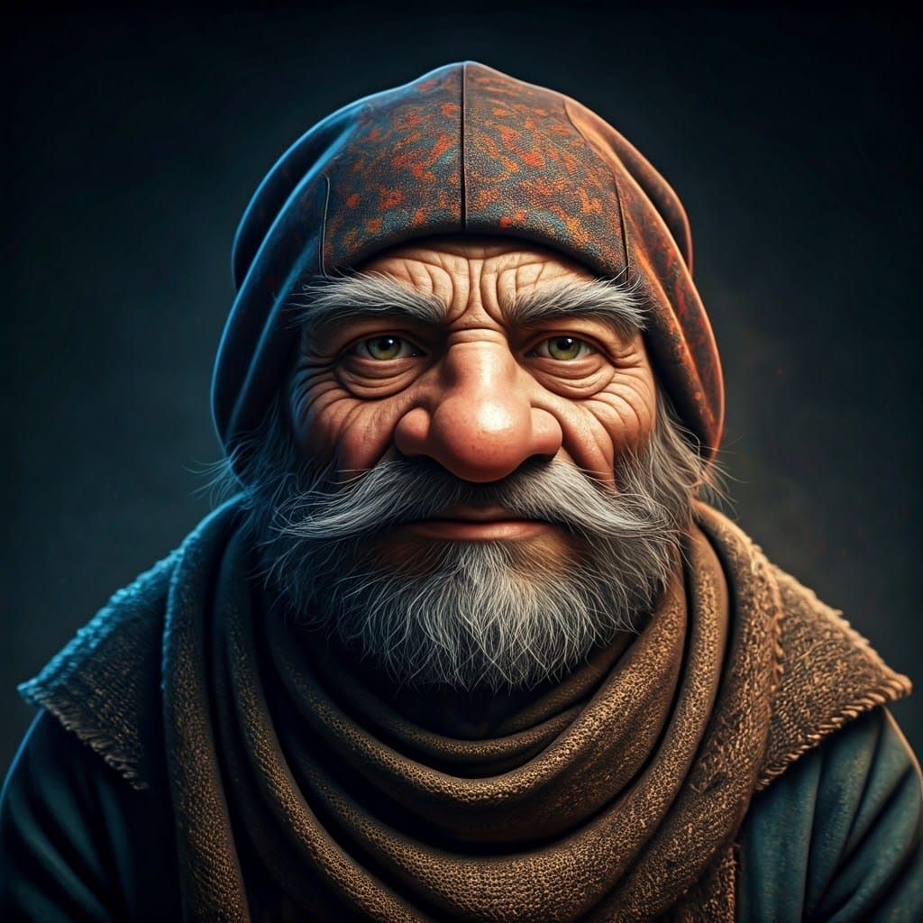 Gnome Alchemist in Earthy, Mystical Attire