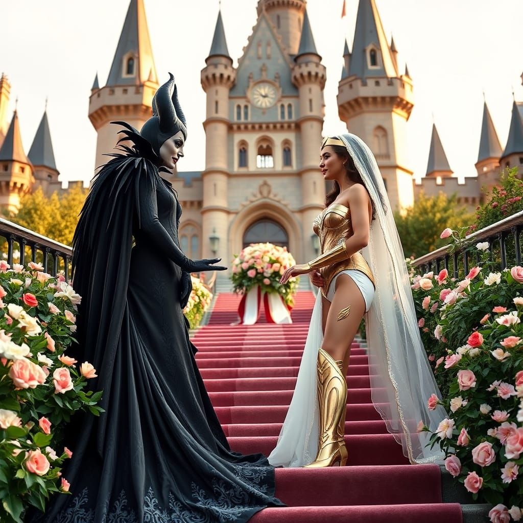 Maleficent and Wonder Woman's Regal Wedding
