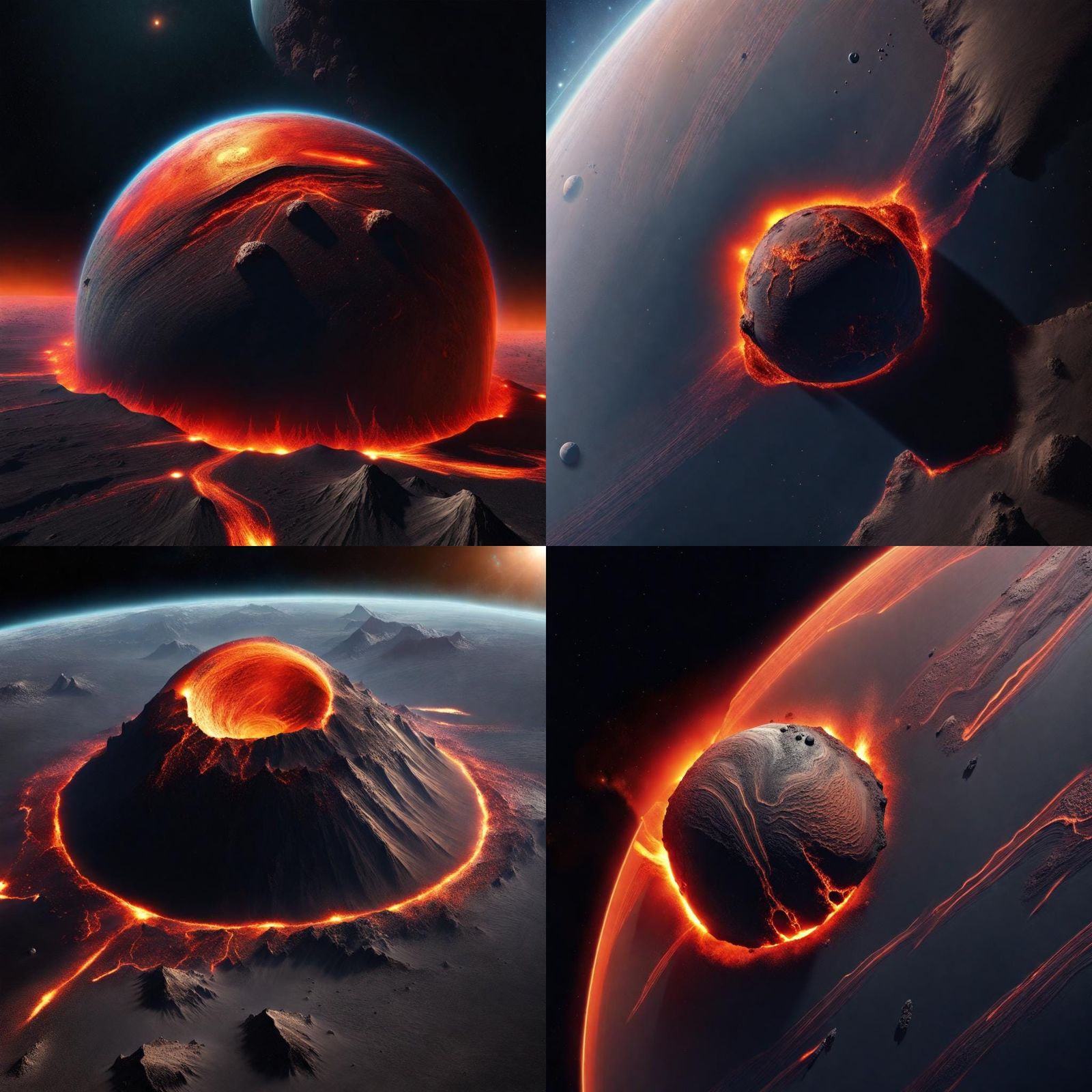 Volcanic Planet Seen From Orbit