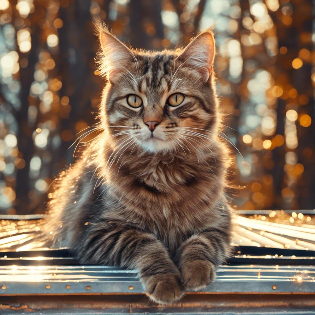 Cat on a Hot Tin Roof, Exquisite Painting