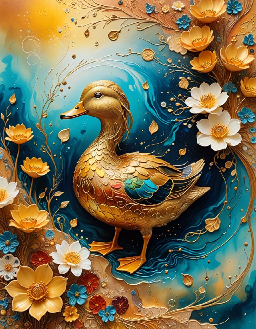 Surreal Duck at Wimbledon in Salvador Dali Style