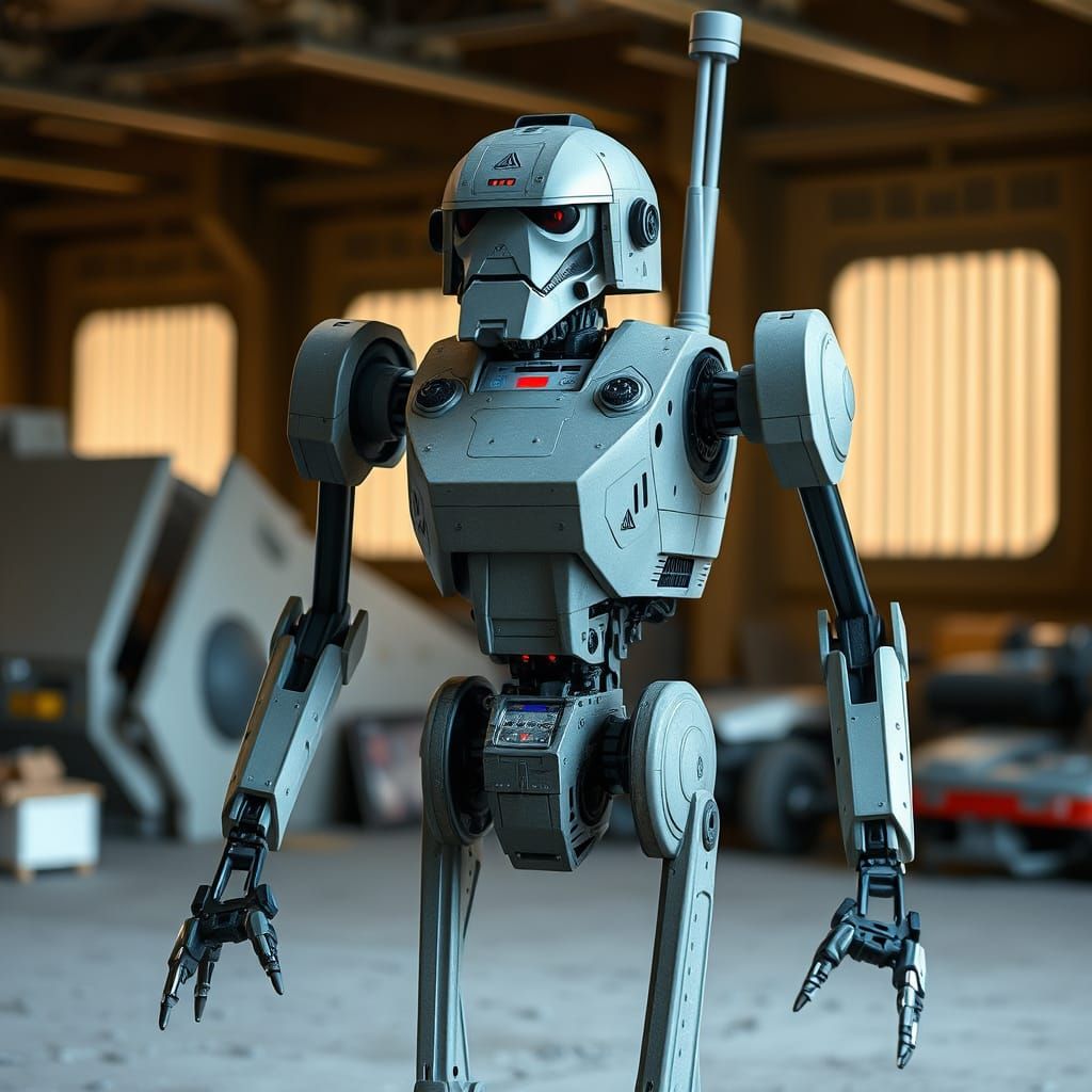 Galactic Robot Soldier in Futuristic Armor