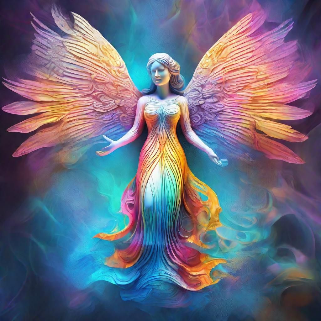 Ethereal Shell Angel in Divine Light