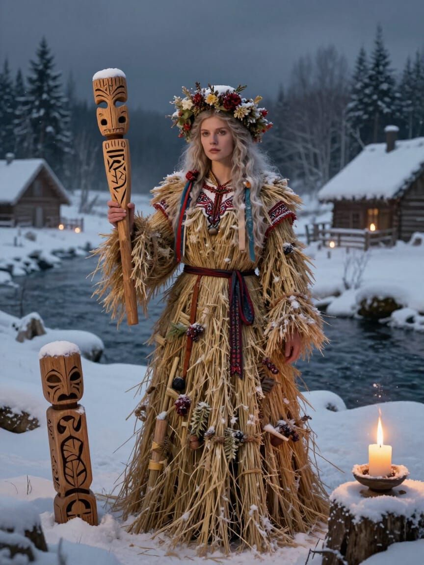Slavic Winter Goddess Marzanna in Folk Ritual