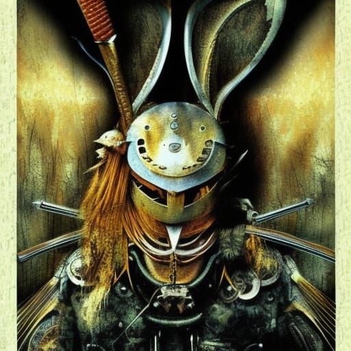Samurai Rabbit Power Metal Album Cover Art