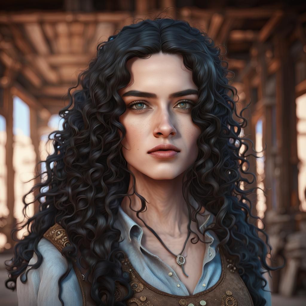 Old West Outlaw: Detailed Matte Painting in 8k