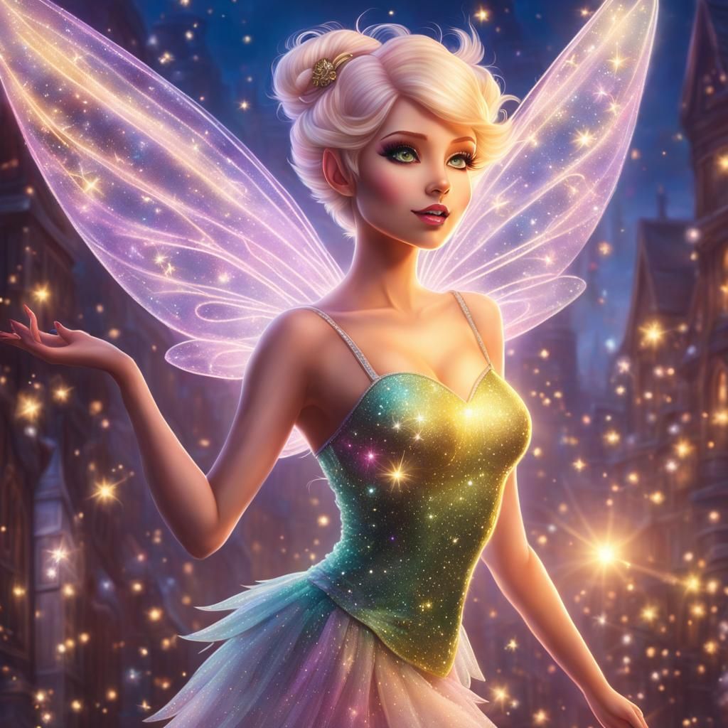Pastel Goth Tinkerbell Sprinkling Sparkle Dust
