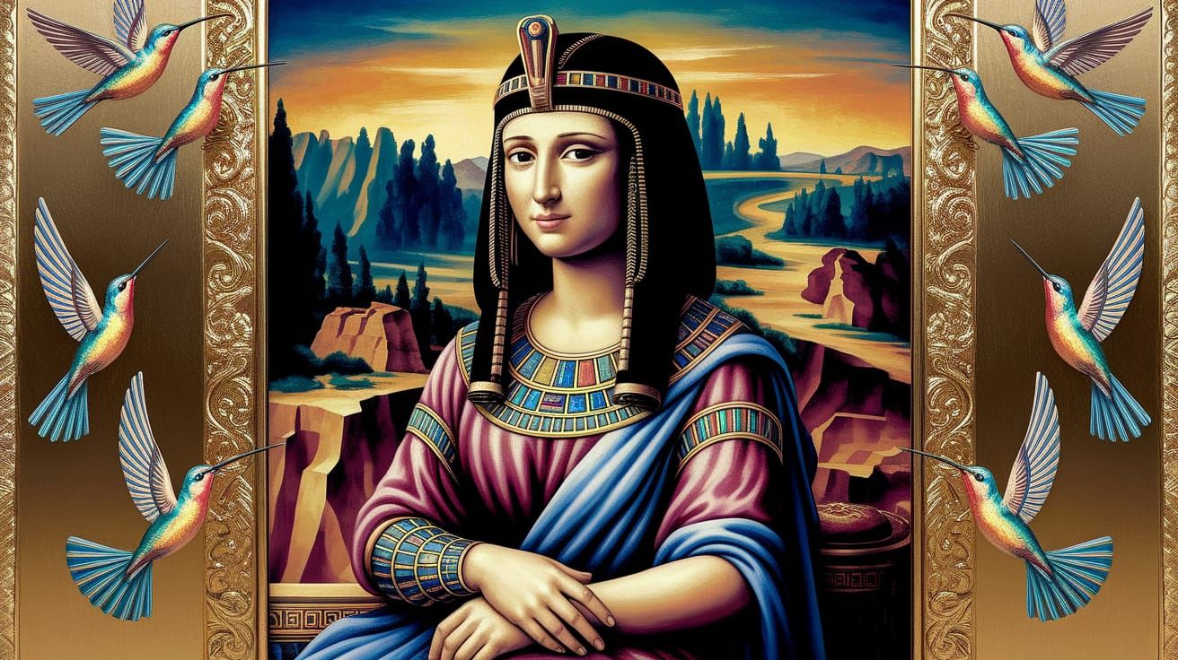 Enigmatic Queen Cleopatra in Golden Glory