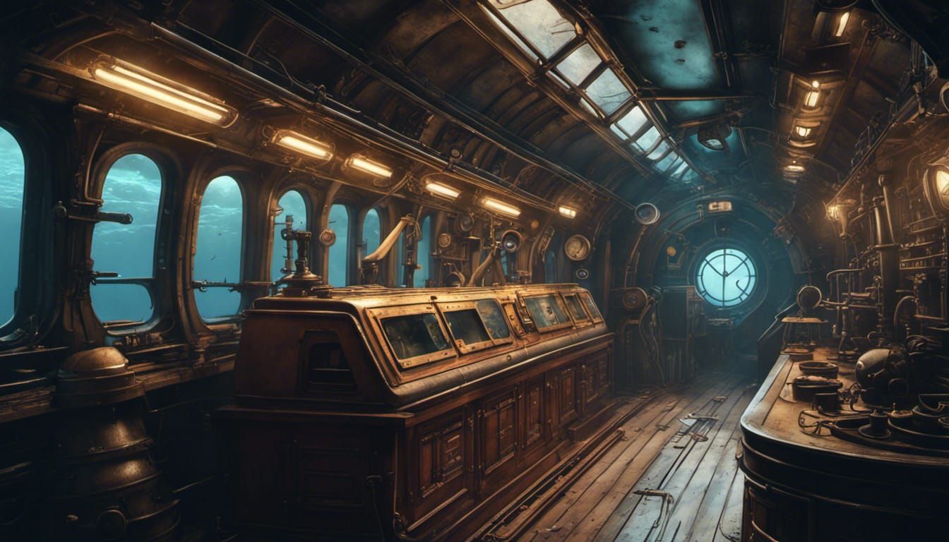 Victorian Submarine Interior Concept Art