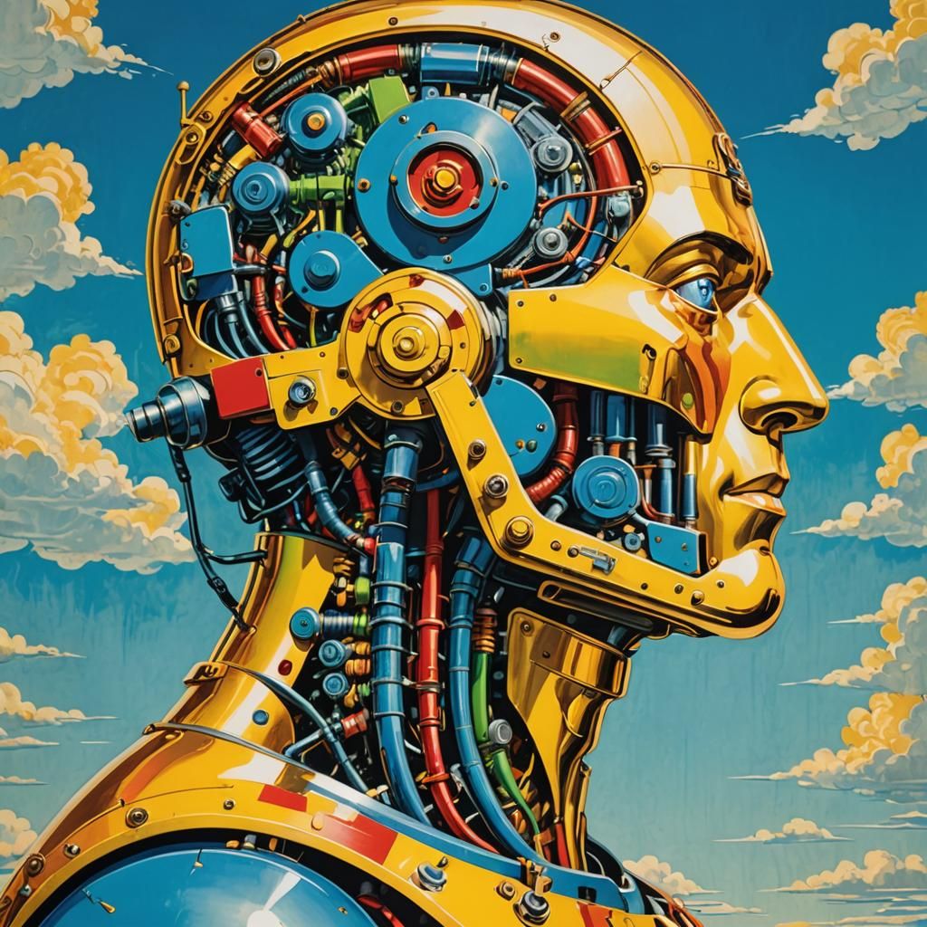 Cyborg Robot: 1930s Industrial Pop Art