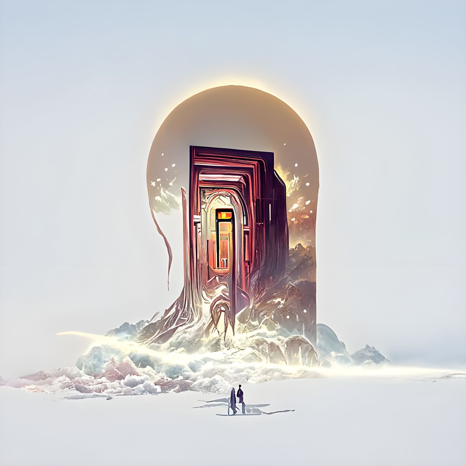 Surreal Doorway to Non-Existence: Digital Illustration