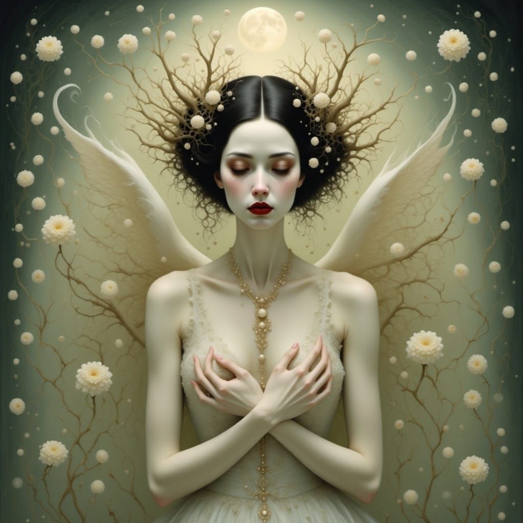Ethereal Dream Goddess in a Mystical Style