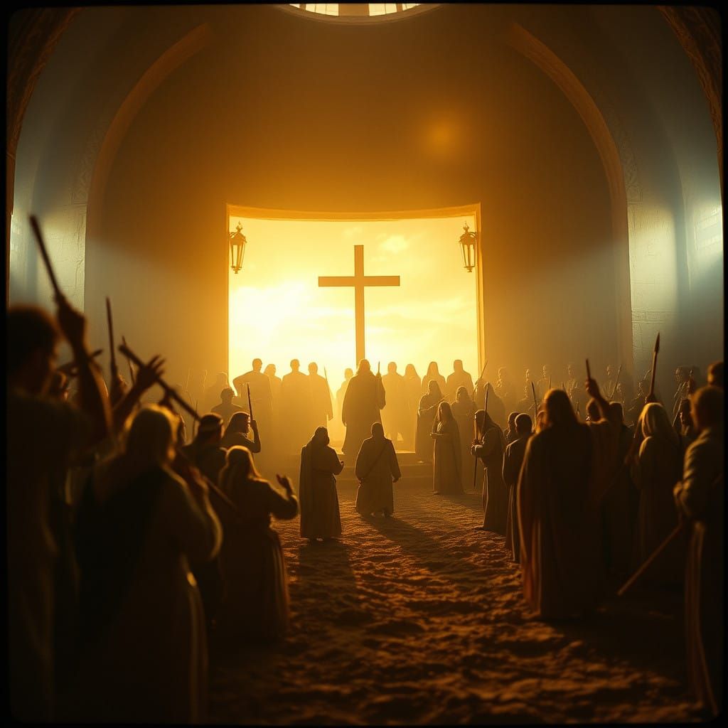 Epic Biblical Scene in Cinematic Style