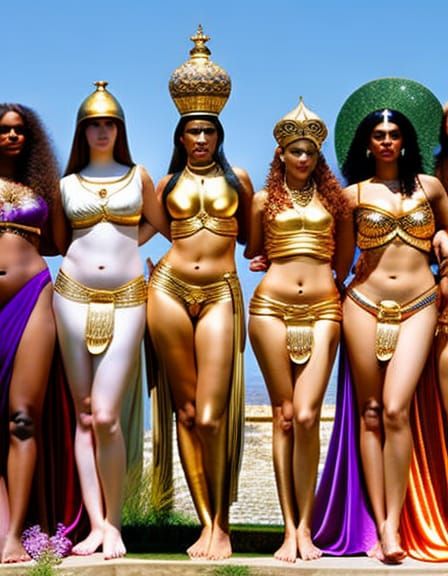 Hyperdetailed Photo of Voluptuous Goddesses Portrait