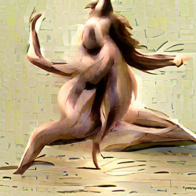 Woman Dancing Nude: Expressive Movement and Form