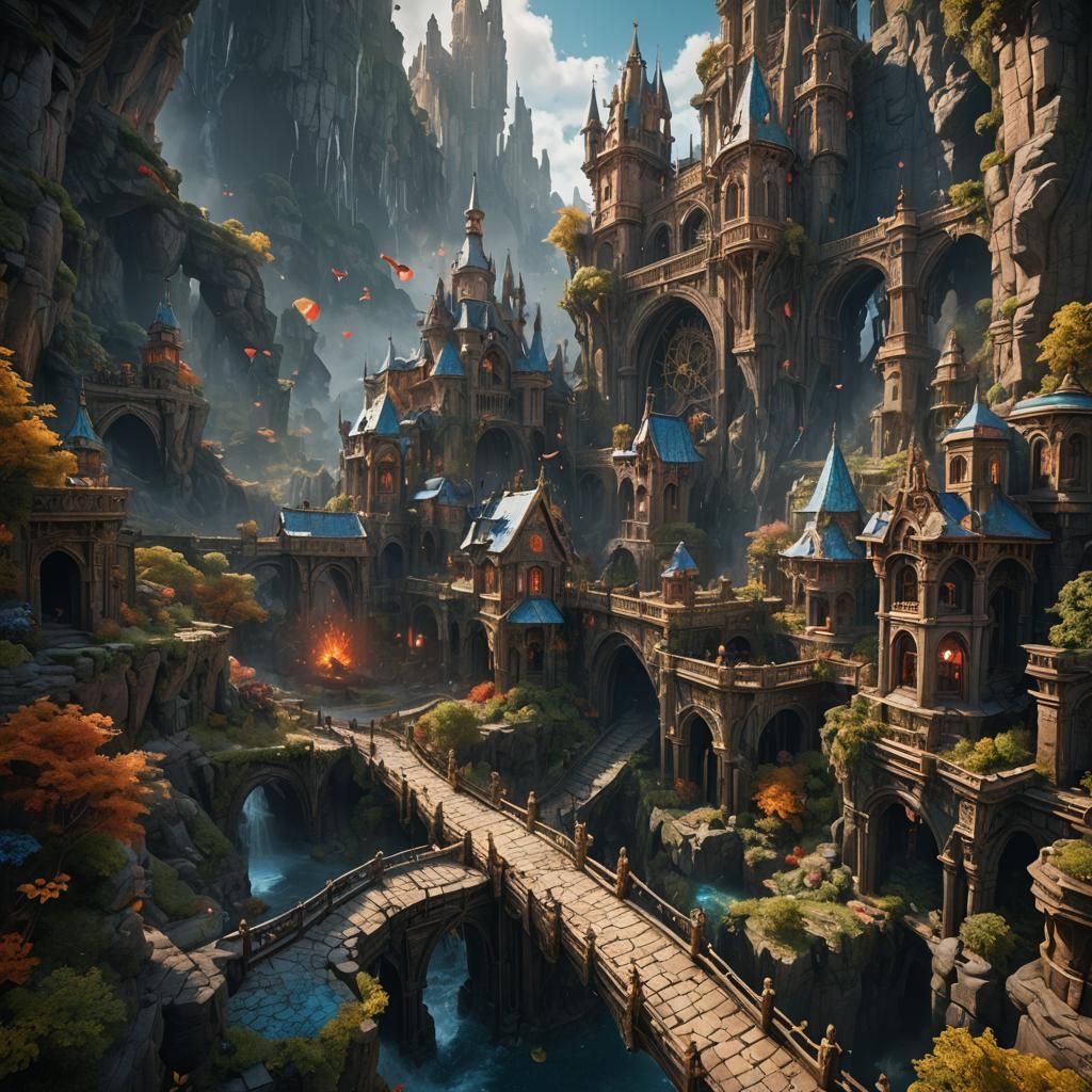 Fantastical Matte Painting in Deep Color