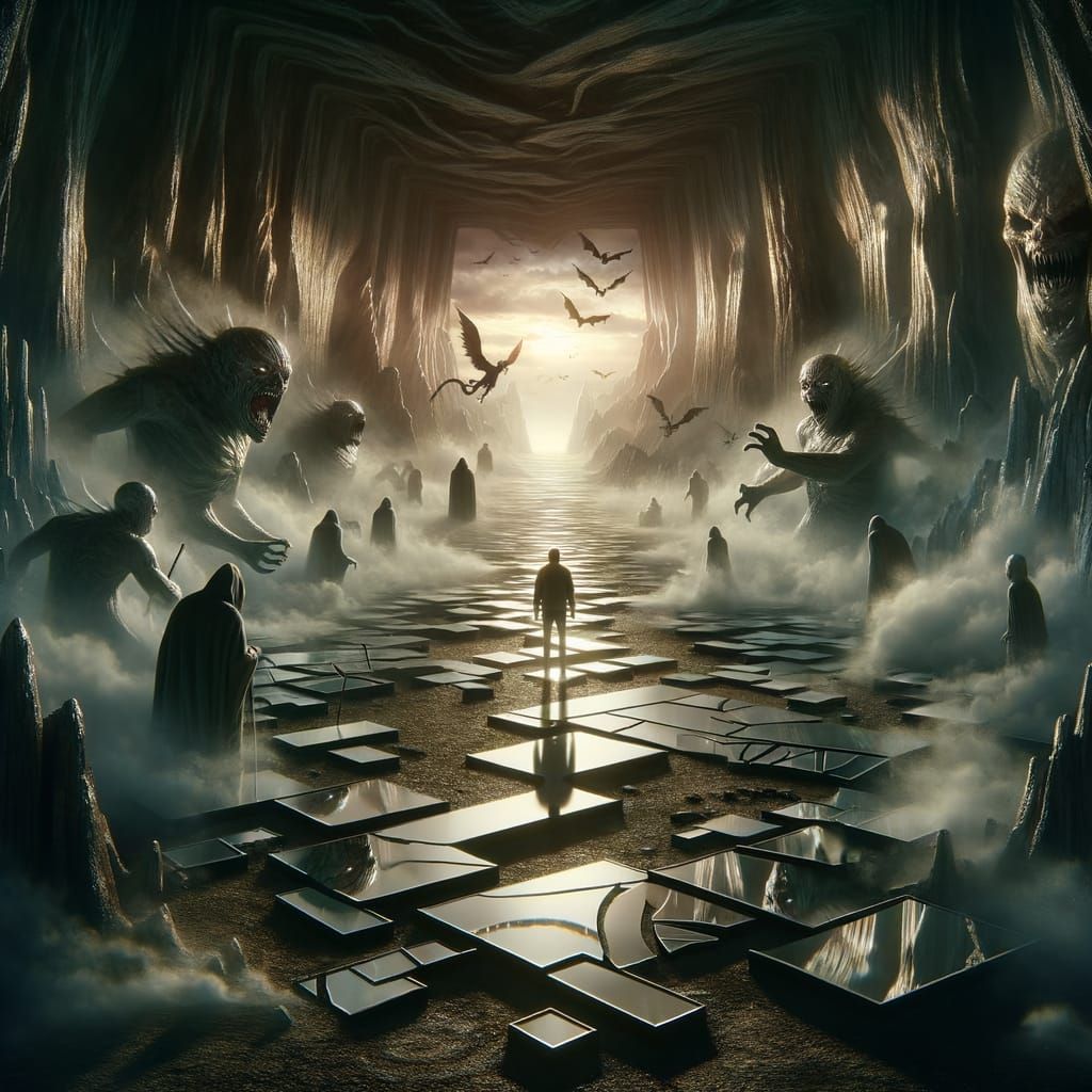 Surreal Labyrinth of Deception and Doubt