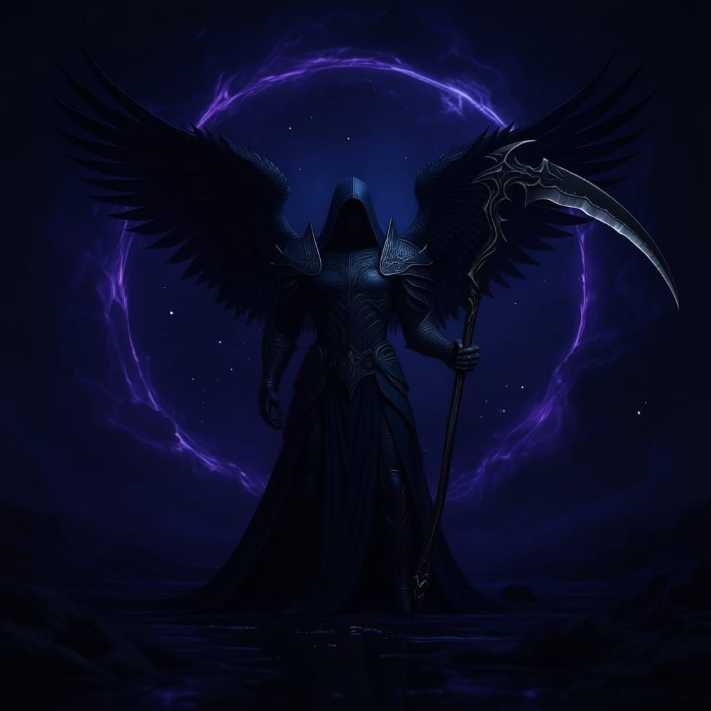 Fallen Angel Warrior in Detailed Matte Painting Style