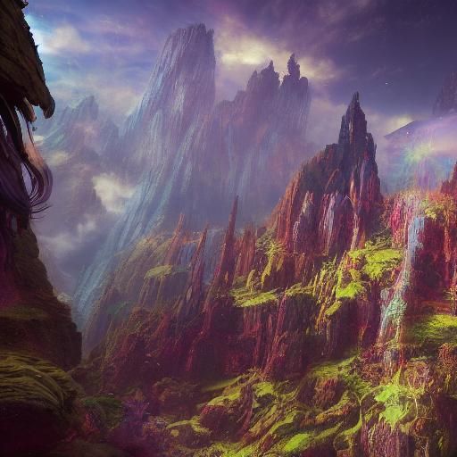 Holographic Shimmering Fantasy Concept Art