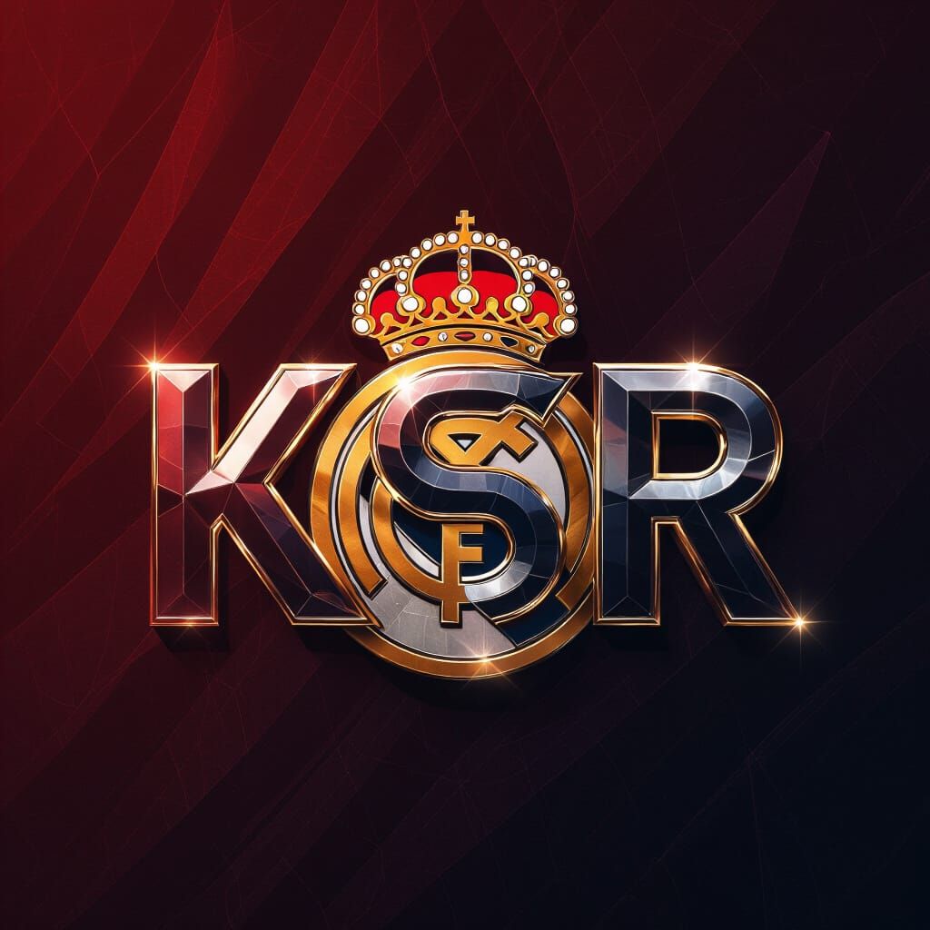 Luxurious KSR Logo with Real Madrid Emblem