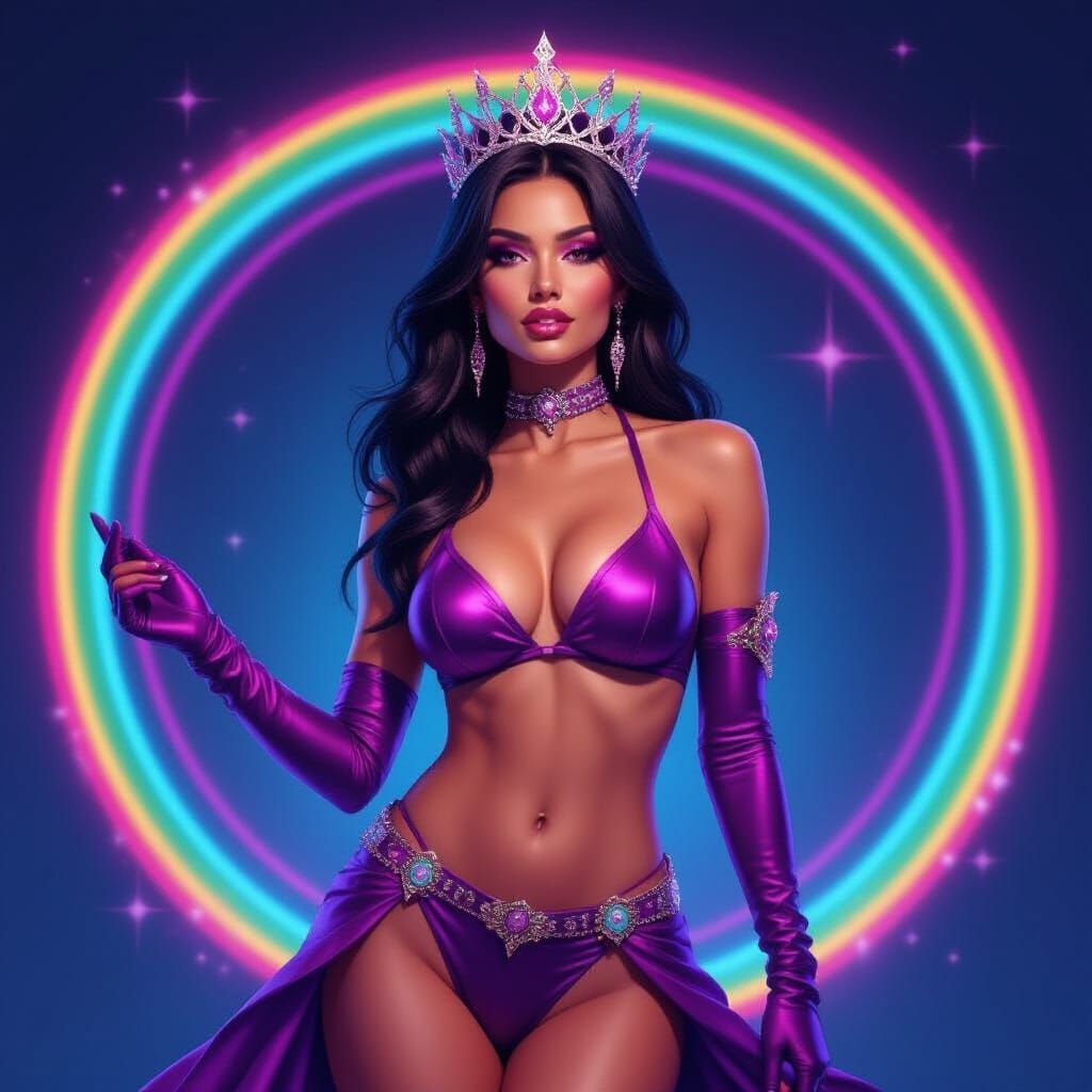 Neon Rebel Queen of the Night