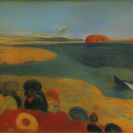 Submarine on Alien Steppe, Grotesque Realism