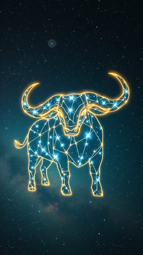 Majestic Taurus Constellation in Cosmic Canvas