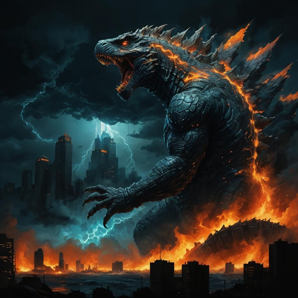 Godzilla Rises: A Digital Concept Art Masterpiece