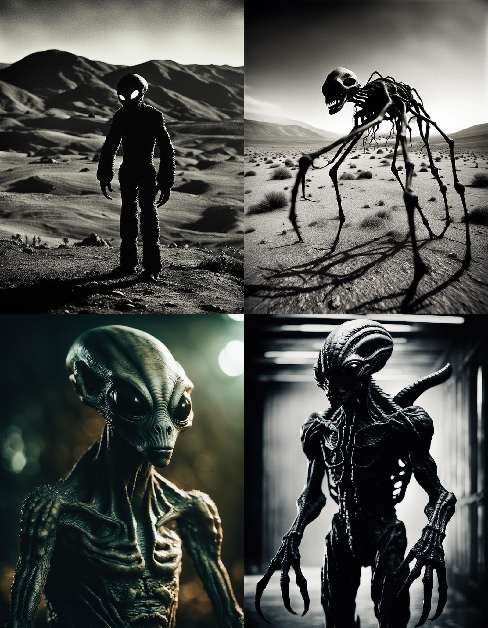 Alien Creature in Black and White Pinhole Photography