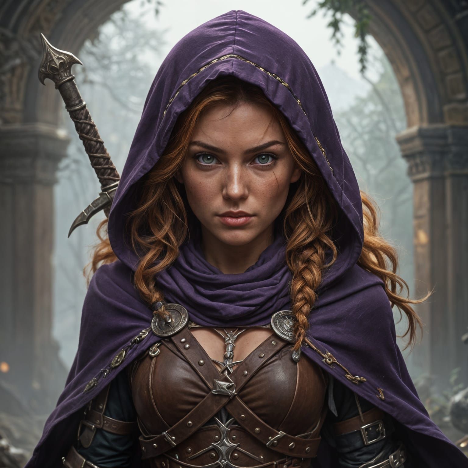 Halfling Rogue Assassin with Rapier, Detailed Fantasy Art