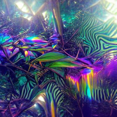 Iridescent Psychedelic Jungle Dreamscape