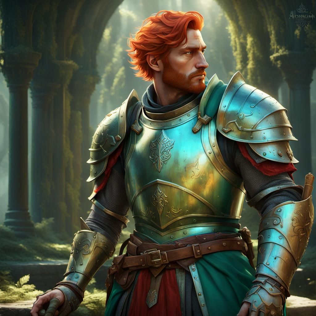 Galahad and Melusine: Hyperdetailed Concept Art