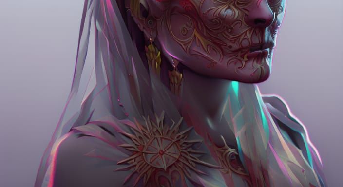 Santa Muerte Portrait in Artgerm Style