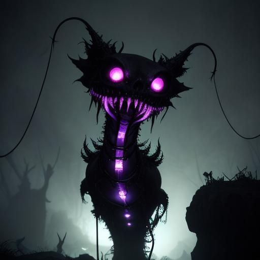 Creepy Cute Eldritch Horror with Volumetric Lighting