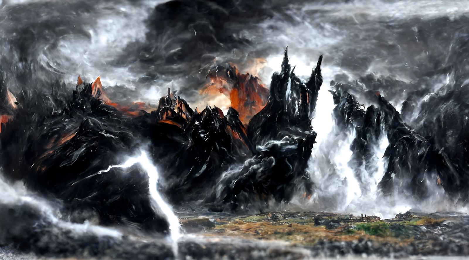 Faenor Battles Morgoth: Hyperrealistic Action Painting