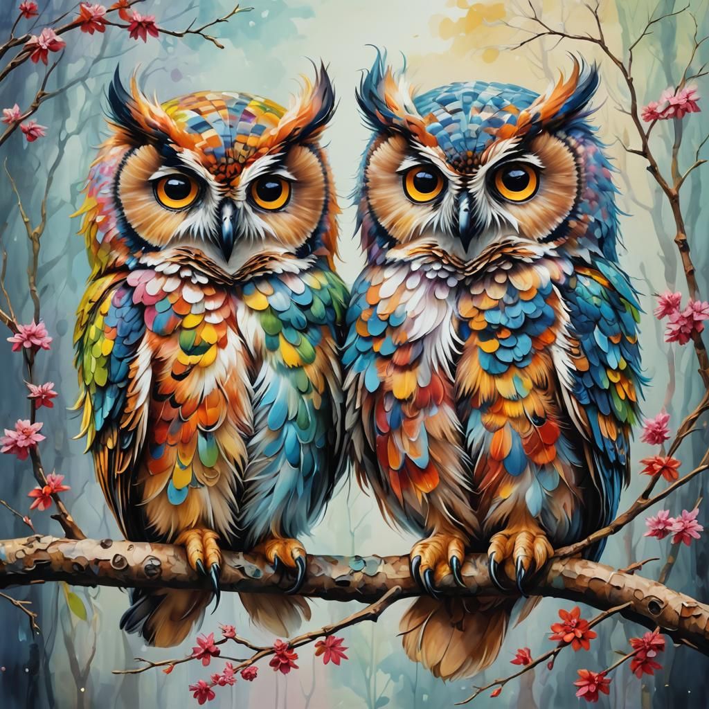 Colorful Owls Embrace Duality on Branch