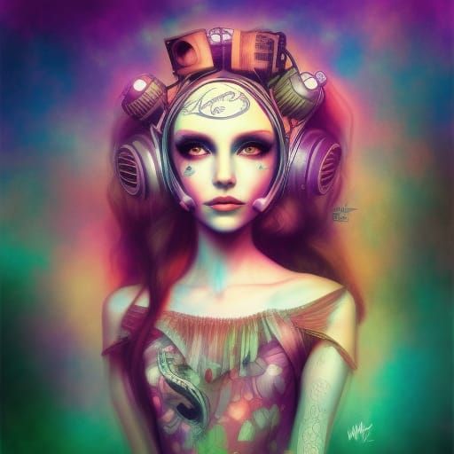 Dynamic Rock Band Album Cover Illustration
