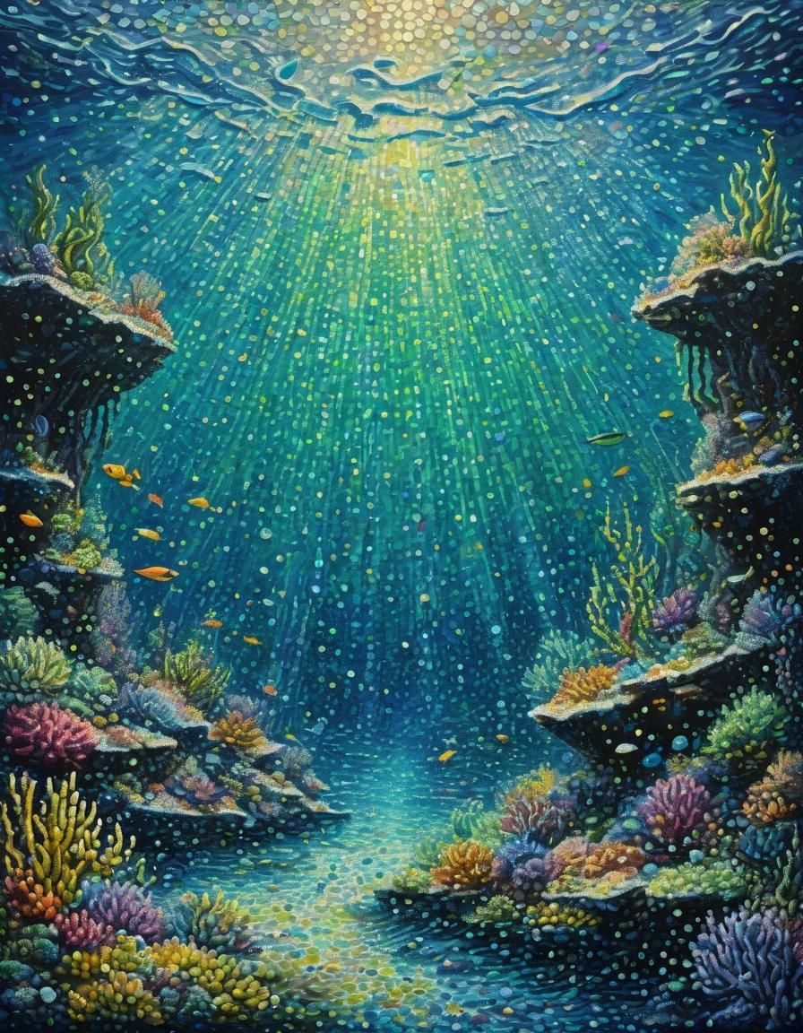 Poseidon's Pointillism Seascape