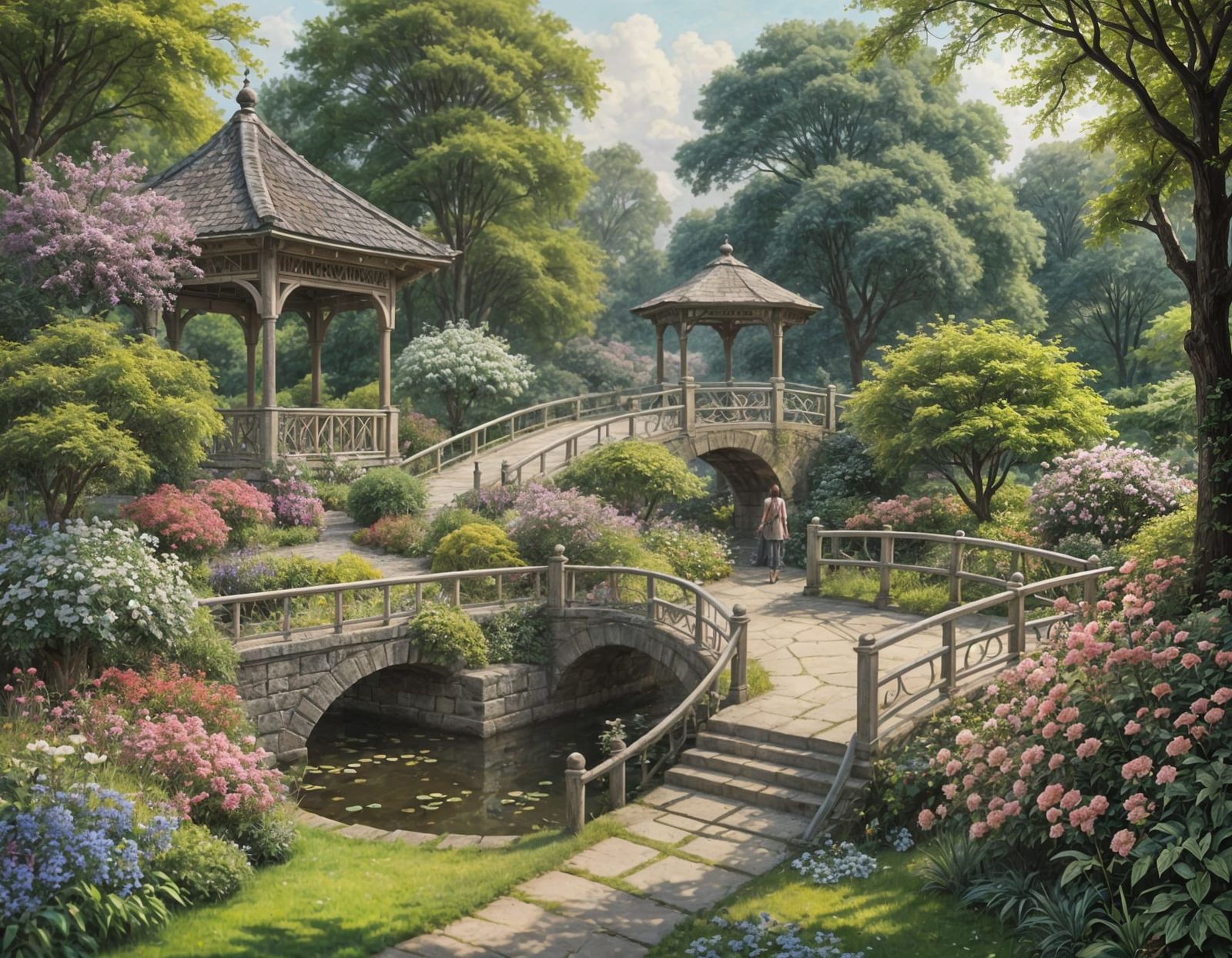 A Serene Island Oasis in Whimsical Charcoal Drawing