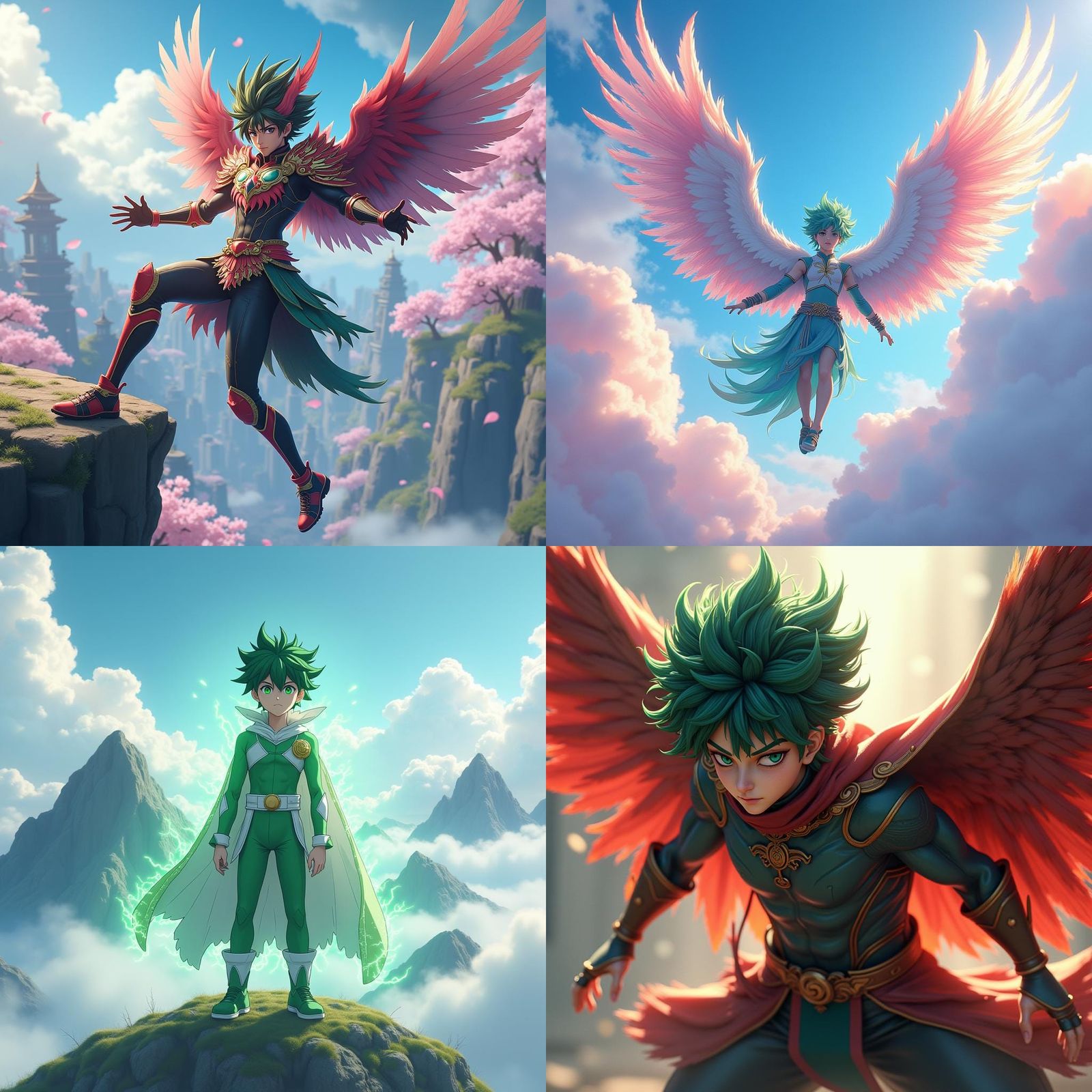 Avian Izuku Midoriya: 3D Anime Art