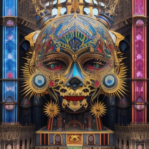 Asymmetrical Fractal Funfair in Detailed 3D