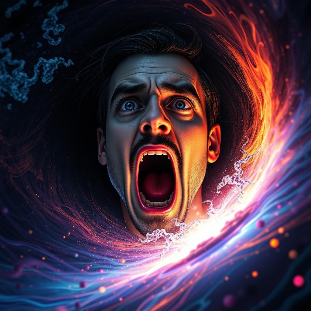 Man Swallowed by Black Hole: Detailed Concept Art