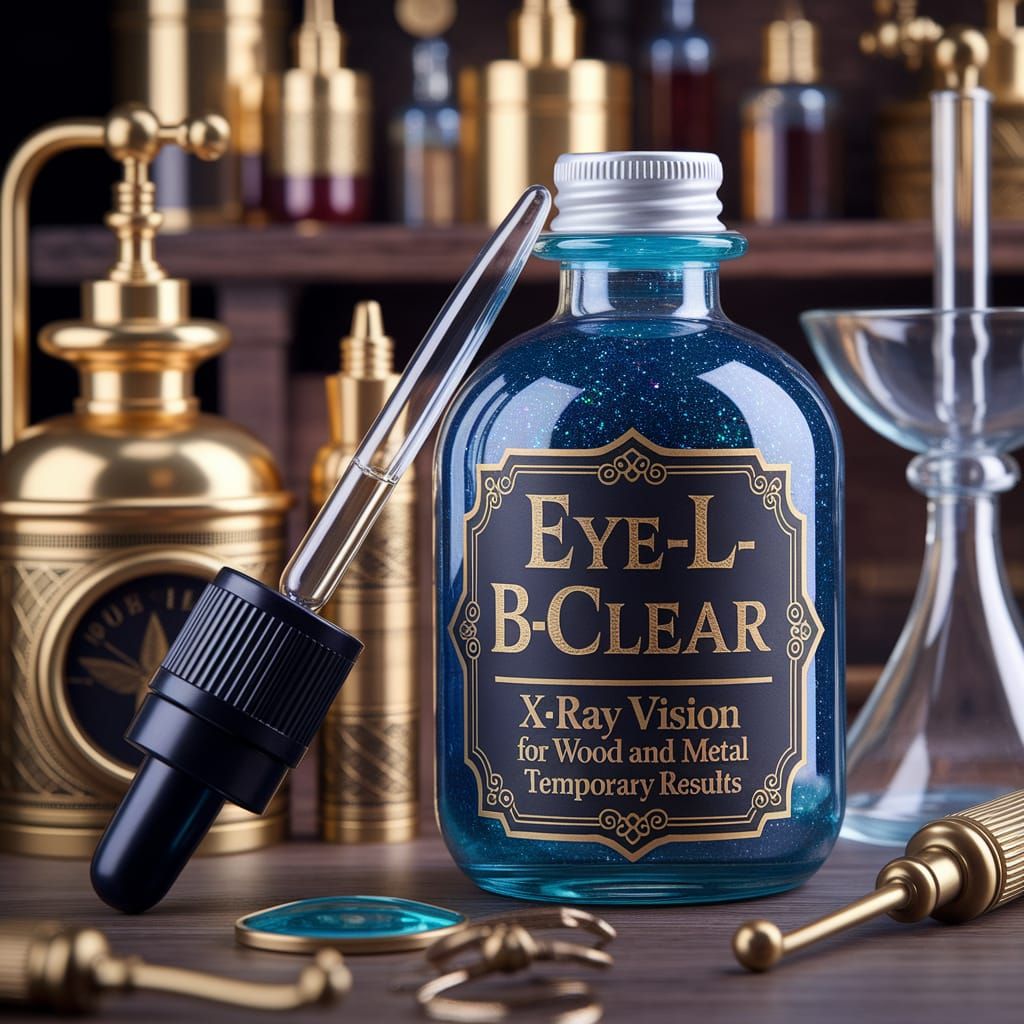 Enchanted Potion Bottle in a Cozy Laboratory