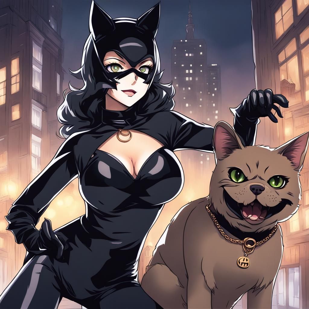 Anime Cat Woman Halloween Dog Costume